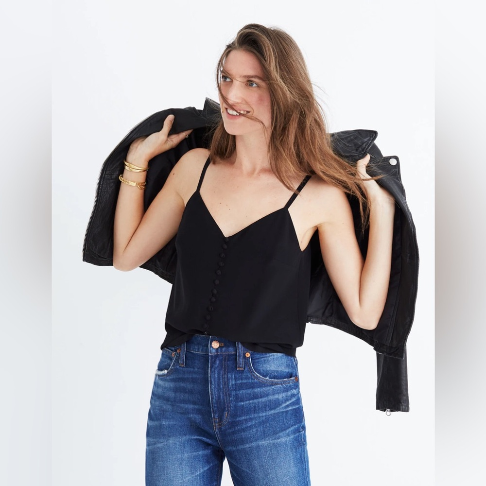 Silk Button-Down Cami